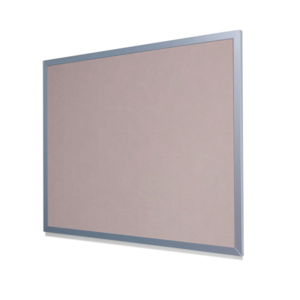 2187 Brown Rice Colored Cork Forbo Bulletin Board with Light Aluminum Frame